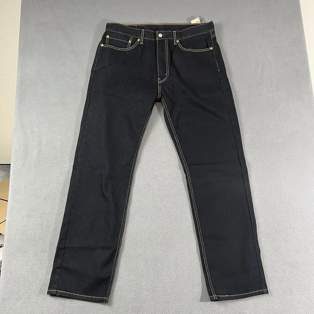 Levis 505 Jeans Mens 36X32 Blue Straight Leg Grunge Skater Rocker Casual